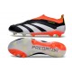 Crampons adidas Predator Elite Laceless FG Noir Banc Rouge Solaire