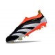 Crampons adidas Predator Elite Laceless FG Noir Banc Rouge Solaire