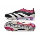 Crampons adidas Predator Elite Laceless FG Noir Blanc Violet