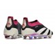 Crampons adidas Predator Elite Laceless FG Noir Blanc Violet