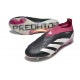 Crampons adidas Predator Elite Laceless FG Noir Blanc Violet