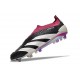 Crampons adidas Predator Elite Laceless FG Noir Blanc Violet