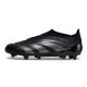 Crampons adidas Predator Elite Laceless FG Noir Carbone