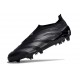 Crampons adidas Predator Elite Laceless FG Noir Carbone