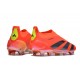 Crampons adidas Predator Elite Laceless FG Rouge Noir Jaune 
