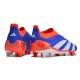 Crampons adidas Predator Elite Laceless FG Bleu Blanc Rouge