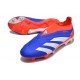 Crampons adidas Predator Elite Laceless FG Bleu Blanc Rouge
