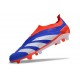 Crampons adidas Predator Elite Laceless FG Bleu Blanc Rouge