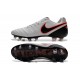 Chaussures Cuir de Kangourou Nouveau 2016 Nike Tiempo Legend VI FG Blanc Noir Rouge