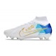 Nike Air Zoom Mercurial Superfly Elite 9 FG Blanc Bleu Noir