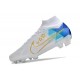 Nike Air Zoom Mercurial Superfly Elite 9 FG Blanc Bleu Noir