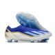 adidas X Crazyfast.1 FG Laceless Messi Bleu Lucide Eclat de Bleu Blanc