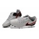 Chaussures Cuir de Kangourou Nouveau 2016 Nike Tiempo Legend VI FG Blanc Noir Rouge