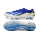 adidas X Crazyfast.1 FG Laceless Messi Bleu Lucide Eclat de Bleu Blanc