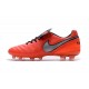 Chaussures Cuir de Kangourou Nouveau 2016 Nike Tiempo Legend VI FG Orange Blanc