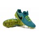 Chaussures Cuir de Kangourou Nouveau 2016 Nike Tiempo Legend VI FG Bleu Volt Noir