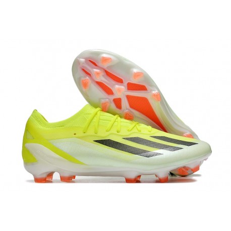 Chaussures adidas X Crazyfast Messi.1 FG Jaune Solaire Equipe Noir Blanc