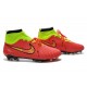 Chaussures de Football Nouveau Nike Magista Obra FG Rouge Volt Or