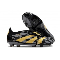 adidas Predator Elite Tongue FG Nouveau Noir Or Métallique