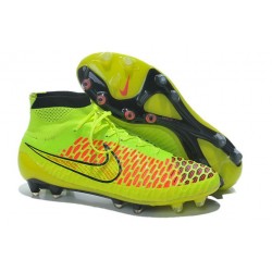 Chaussures de Football Nouveau Nike Magista Obra FG Volt Hyper Rouge