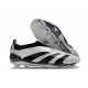 Crampons adidas Predator Elite Laceless FG Argent Noir