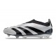 Crampons adidas Predator Elite Laceless FG Argent Noir