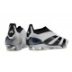 Crampons adidas Predator Elite Laceless FG Argent Noir