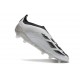 Crampons adidas Predator Elite Laceless FG Argent Noir