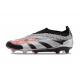 Crampons adidas Predator Elite Laceless FG Noir Argent Rouge