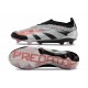 Crampons adidas Predator Elite Laceless FG Noir Argent Rouge