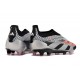 Crampons adidas Predator Elite Laceless FG Noir Argent Rouge