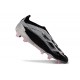 Crampons adidas Predator Elite Laceless FG Noir Argent Rouge