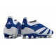 Crampons adidas Predator Elite Laceless FG Bleu Blanc