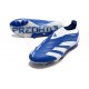 Crampons adidas Predator Elite Laceless FG Bleu Blanc