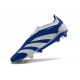 Crampons adidas Predator Elite Laceless FG Bleu Blanc