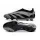 Crampons adidas Predator Elite Laceless FG Carbone Noir