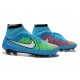 Nike Meilleurs Crampons Moulés Magista Obra FG Homme Bleu Vert Blanc