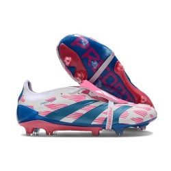 adidas Predator Elite Tongue FG Blanc Ftwr Bleu Solaire Rose Solaire