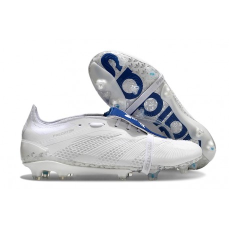 Crampons adidas Predator Elite FT FG Blanc Argent Métallique Royal Vif
