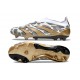 Crampons adidas Predator Elite Laceless FG Blanc Or Gris