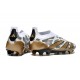 Crampons adidas Predator Elite Laceless FG Blanc Or Gris