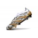 Crampons adidas Predator Elite Laceless FG Blanc Or Gris