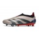 Crampons adidas Predator Elite Laceless FG Platin Métallique Noir Aurore Carbone