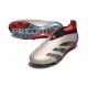 Crampons adidas Predator Elite Laceless FG Platin Métallique Noir Aurore Carbone