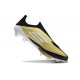 Chaussure adidas F50+ Laceless FG X Messi Doré Noir Blanc 