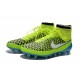 Chaussures de Football Nouveau Nike Magista Obra FG Vert Bleu Blanc