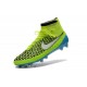 Chaussures de Football Nouveau Nike Magista Obra FG Vert Bleu Blanc