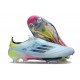 Chaussure adidas F50+ Laceless FG Bleu Très Pâle Semi Bleu Lucide Jaune