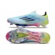 Chaussure adidas F50+ Laceless FG Bleu Très Pâle Semi Bleu Lucide Jaune
