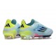 Chaussure adidas F50+ Laceless FG Bleu Très Pâle Semi Bleu Lucide Jaune